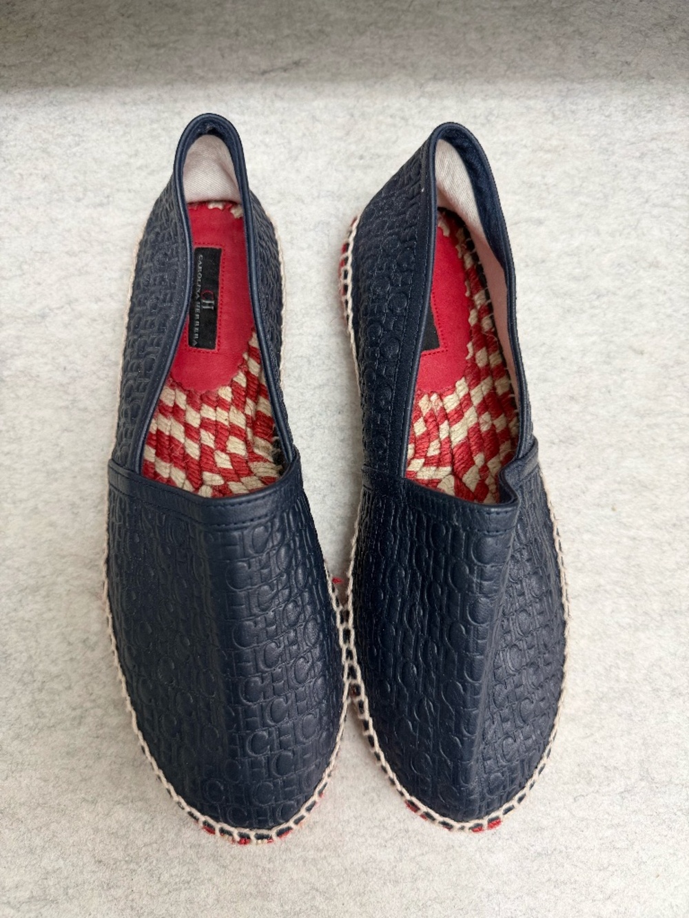 Carolina Herrera Leather Espadrilles